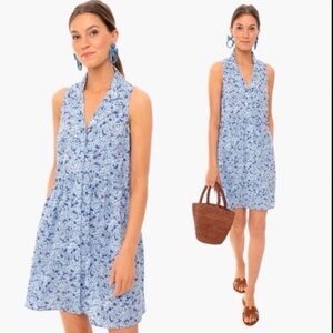 Tuckernuck Blue Hydrangea Sleeveless Shirtdress